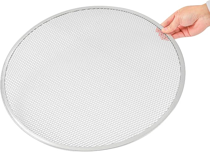 Restaurantware 18 Inch Aluminum Pizza Screen Pack of 72 Mesh Baking Tool For Crispy Crust, Lightweight Stackable Seamless Rim Rust-Resistant Baking Screen, Reusable for Pizzerias, Home Oven Use - Image 8