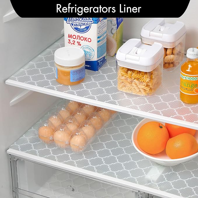 Cooyes Shelf and Drawer Liners for Kitchen Cabinets, Non Adhesive Cabinet Liner, EVA Waterproof Durable Non-Slip Drawer Mats for Shelves, Fridge, Storage, Kitchen Cupboards – Modern Pattern - Image 8