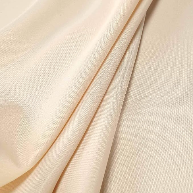 Balsa Circle 10 pcs 108 inch Beige Round Washable Polyester Easy-Care Tablecloth for Indoor and Outdoor Bridal Shower Wedding Table Buffet Table Parties Events Kitchen Dining - Image 2