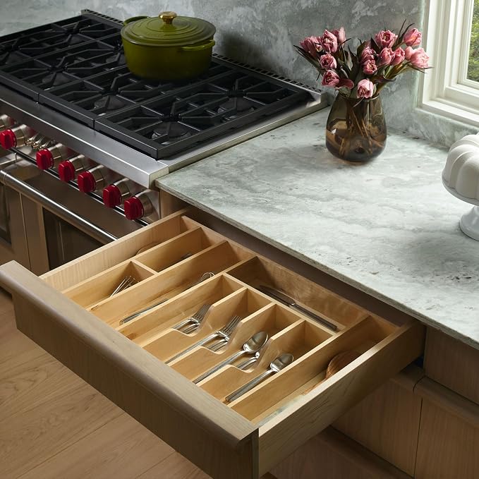 Rev-A-Shelf Trim-to-Custom-Fit Utensil Drawer Organizer, 33.11"x21.97" | Spoons, Forks, Silverware, and Cutlery Drop-In Storage Tray for Kitchen Cabinet Organization - Image 8