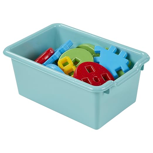 ECR4Kids Scoop Front Storage Bins, Multipurpose Organization, Contemporary, 10-Piece | Durable plastic, GREENGUARD Gold Certified, 1.2 gallon capacity, lightweight & nestable, built-in handle, classroom/home use - Image 11
