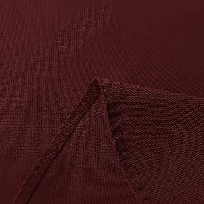 sancua Round Tablecloth, 80 Inch, Burgundy - Image 6