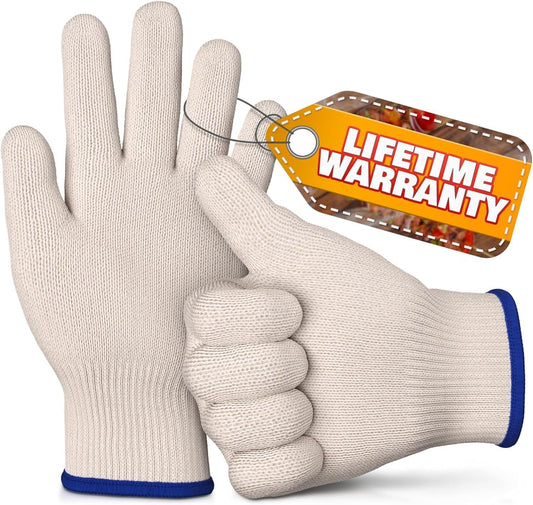 Heat Resistant Gloves - BBQ Gloves Heat Resistant Cooking Oven Gloves with Fingers Grill Glove Oven Mitts 480 to 932°F Grilling Gloves - Grill Gloves for Outdoor Grill Gloves for Hot Food Handling