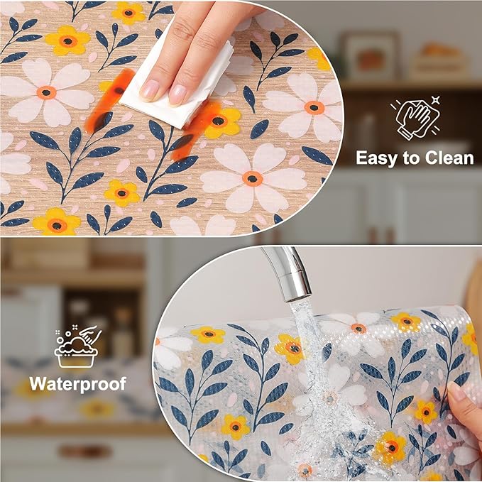 Cooyes Shelf Liner – Premium Non-Adhesive Cabinet & Drawer Liner for Kitchen – Waterproof Shelf Paper with Modern Pattern – Durable EVA Cabinet Mat – Easy to Cut （17.5" W x 240" L） - Image 7