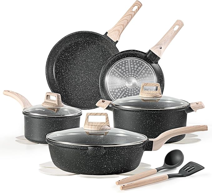 CAROTE Nonstick Cookware Sets, Pots and Pans Set, 14pcs by CAROTE