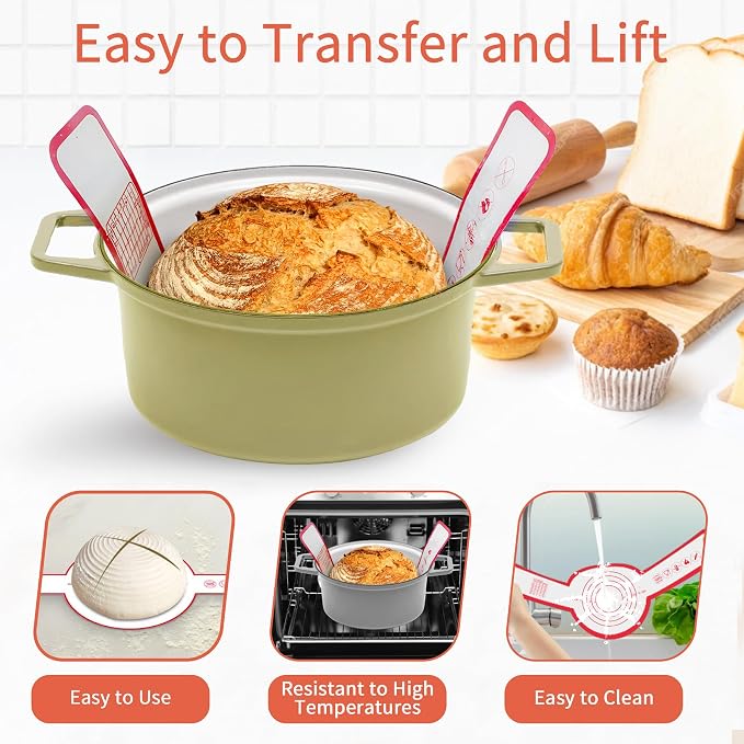 PeacePeo Sourdough Starter Kit for Beginners 40 Pcs Complete Banneton Set | Breathable Rattan 10" Round and Oval Proofing Baskets, 24 OZ Sourdough Jar, Bread Knife and Board for Homemade Bread Baking - Image 5