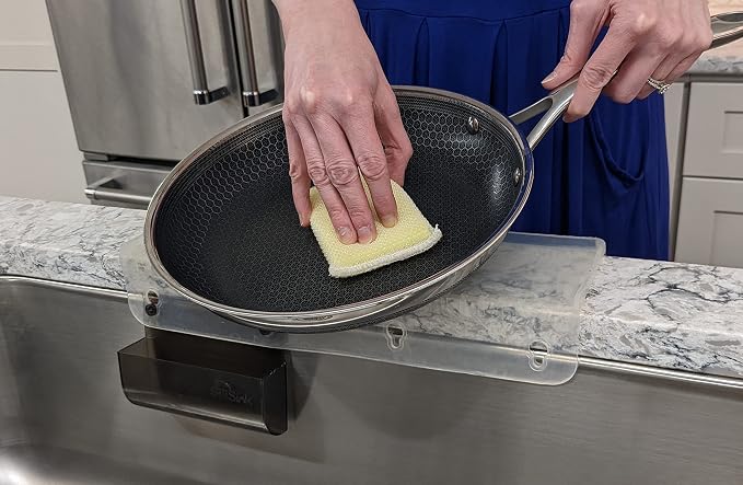 SiliSink Sink Edge Protector, Splash Guard, 4in x 14in, Frosted Matte - Image 3