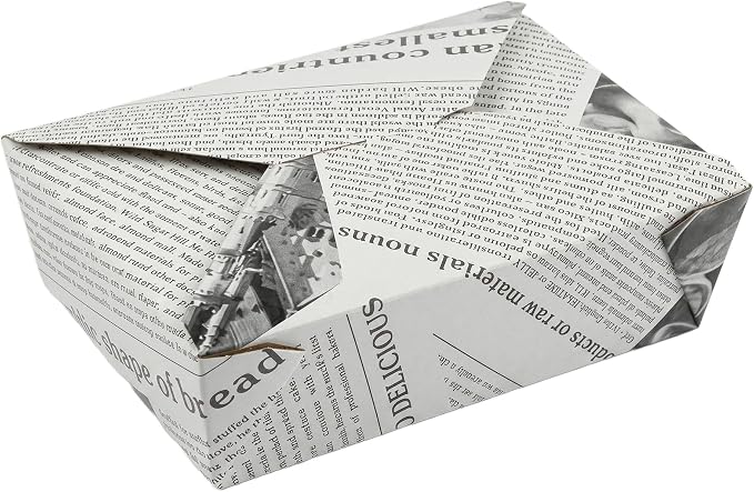 Restaurantware Bio Tek 8.5 x 6.3 x 2.5 Inch Food Containers 200 Durable Noodle Boxes - Disposable Sustainable Newsprint Paper 17-Ounce Takeout Boxes Rectangle For Takeouts Or Picnics - Image 2