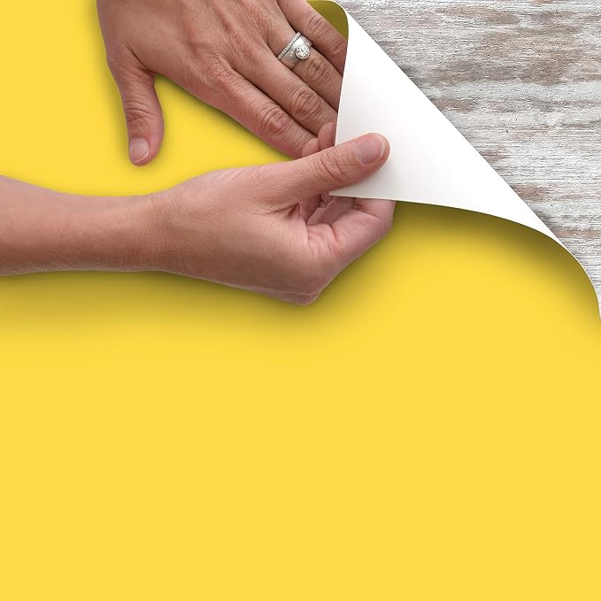 Con-Tact Brand Creative Covering, Self-Adhesive Shelf Liner, Multi-Purpose Vinyl Roll, Easy to Use and Apply, 18'' x 16', Dandelion Yellow (Pack of 2) - Image 2