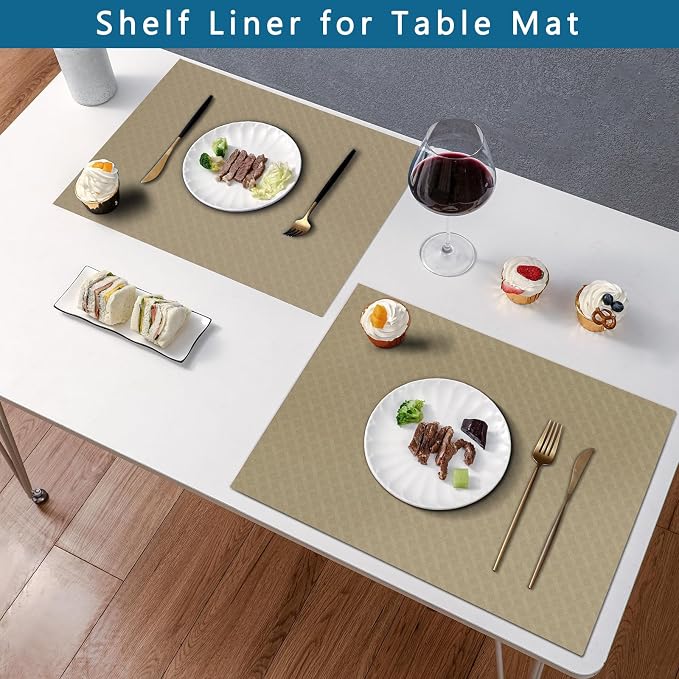 Kitchen Shelf Liner Drawer Liners, 23.6"W x 78.7"L Non Adhesive Cabinet Mat - Image 7