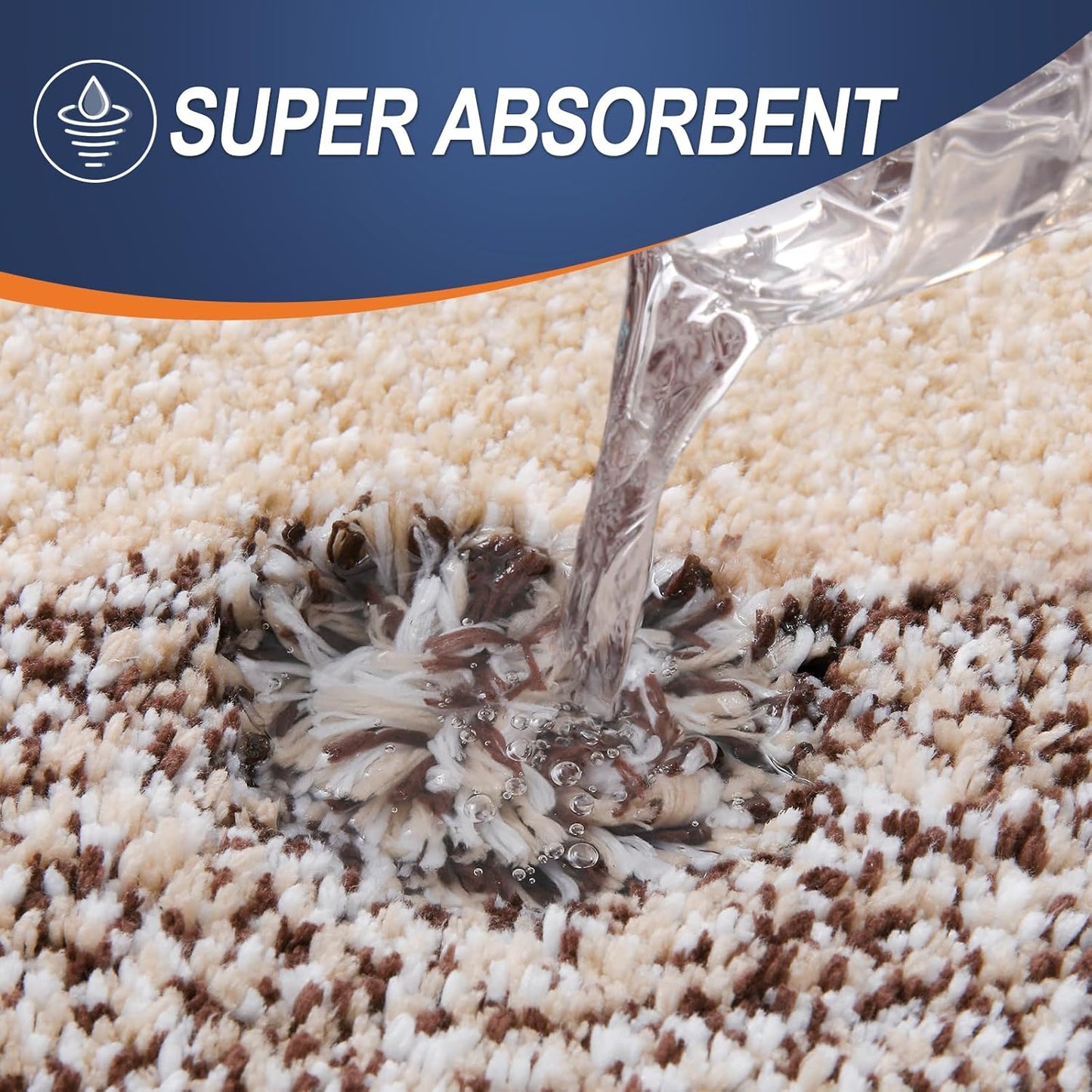 OLANLY Bathroom Runner Rugs 54x24, Extra Soft Absorbent Microfiber Bath Rugs, Rubber Backing, Quick Dry, Machine Washable Bath Mats for Bathroom Floor, Tub and Shower, Home Decor Accessories, Brown