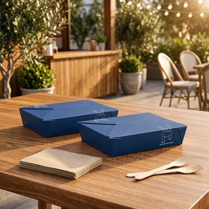 Restaurantware-Bio Tek 8.5 x 6.2 x 1.9 Inch Food Containers, 200 Durable Takeaway Boxes - Disposable, Sturdy, Frenchie Paper 49 Ounce Takeout Boxes, Rectangle, For Takeouts And Delivery, Or Picnics - Image 3