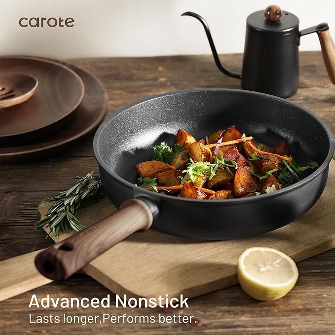 CAROTE 24pcs Nonstick Cookware Sets, Pots and Pans Set - Image 3