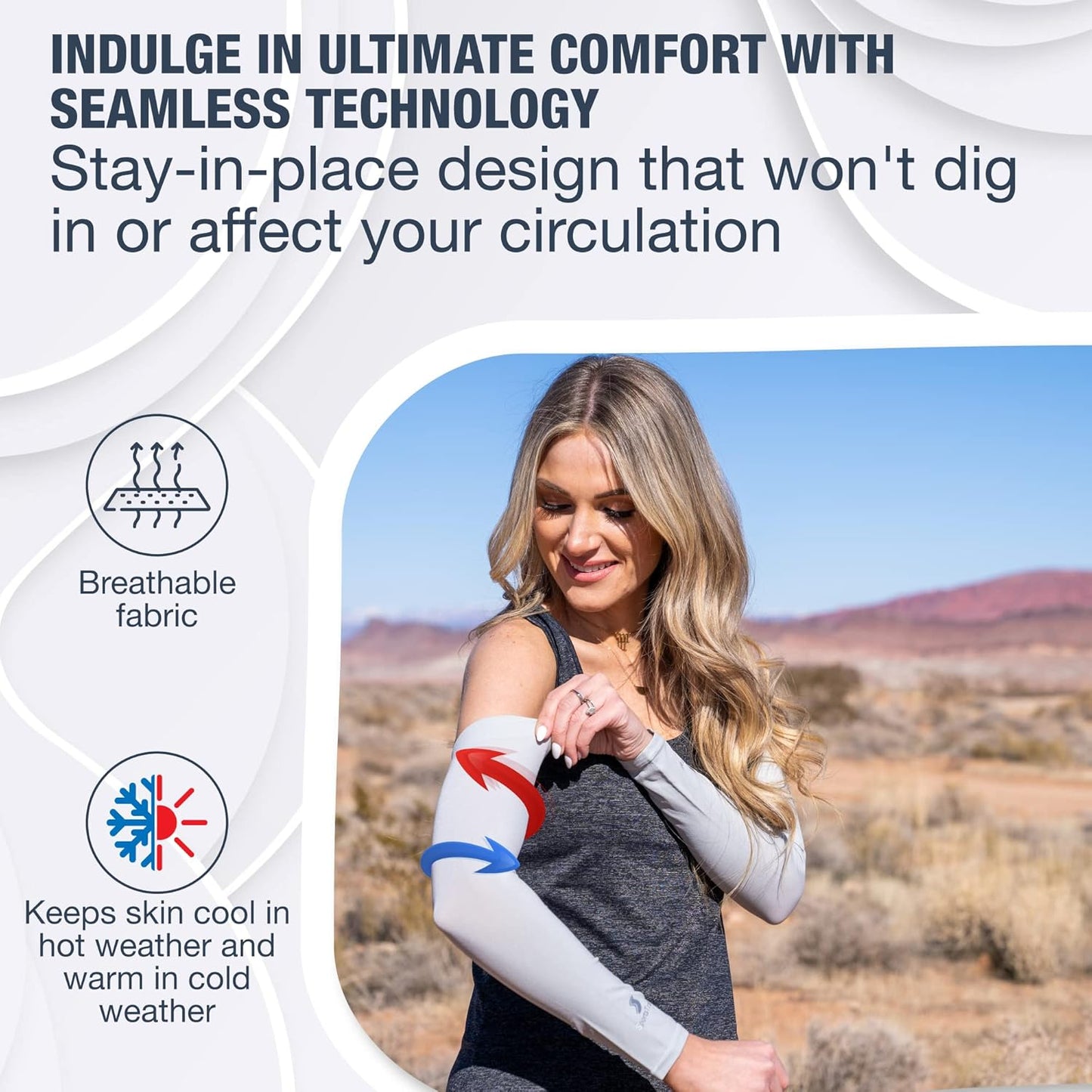 SportsTrail Cooling Arm Sleeves for Men & Women – Breathable, UV Sun Protection, Sports Arm Sleeves for Women, Men & Youth