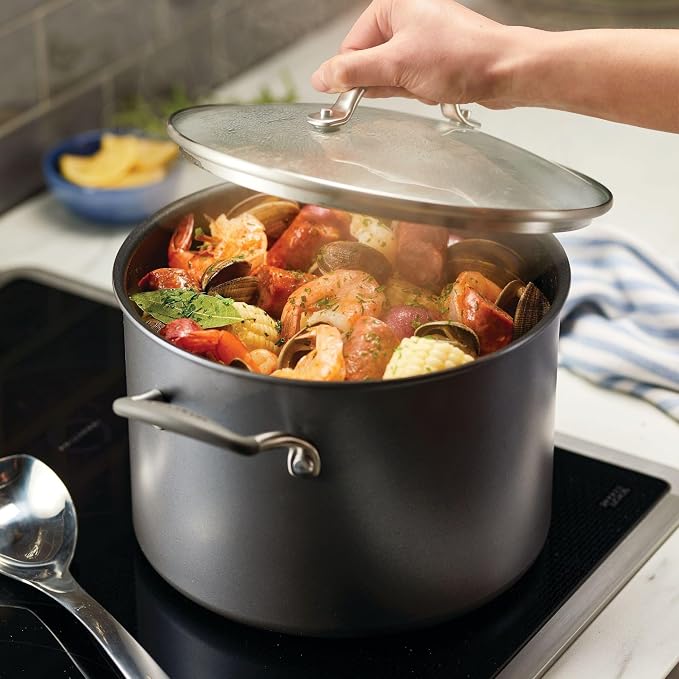 Circulon A1 Series Nonstick Induction Stockpot with Lid, 8-Quart, Graphite - Image 2