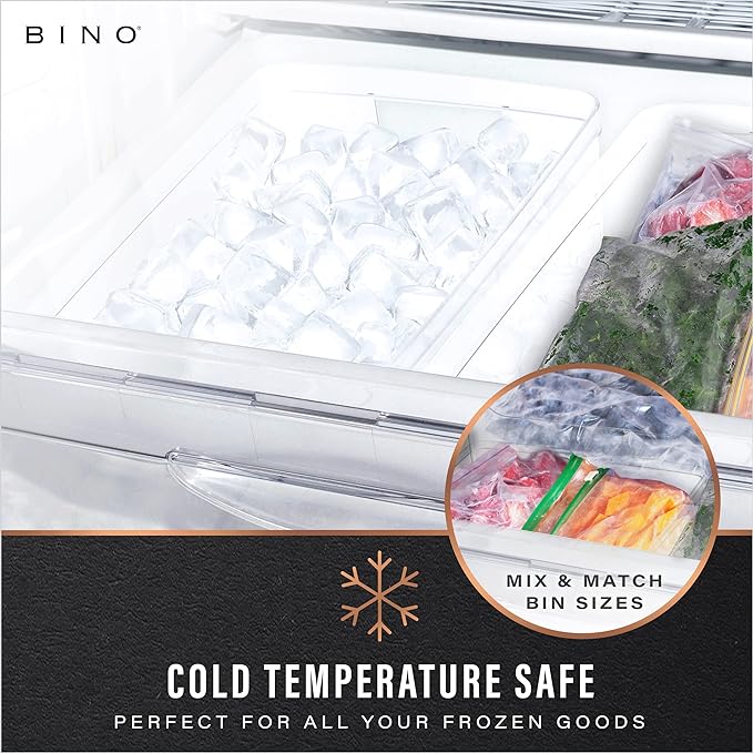 BINO | Plastic Storage Bins, X-Small - 15 Pack | THE LUCID COLLECTION | Multi-Use Built-In Handles BPA-Free Clear Storage Containers | Fridge Organizer | Pantry & Home Organization - Image 6