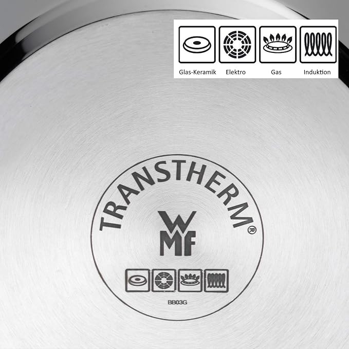 WMF VarioCuisine Saucepan 16 cm Silence Glass Lid Thermometer Cooking Pot 1.4 L Milk Pan Cromargan Polished Stainless Steel Pot Induction - Image 7