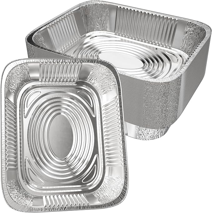 Aluminum Pans 9x13 [30 Pack] - Disposable Pans for Baking, BBQ Grilling, Roasting, Cake Serving, Catering, Steam Table Chafing - Image 3
