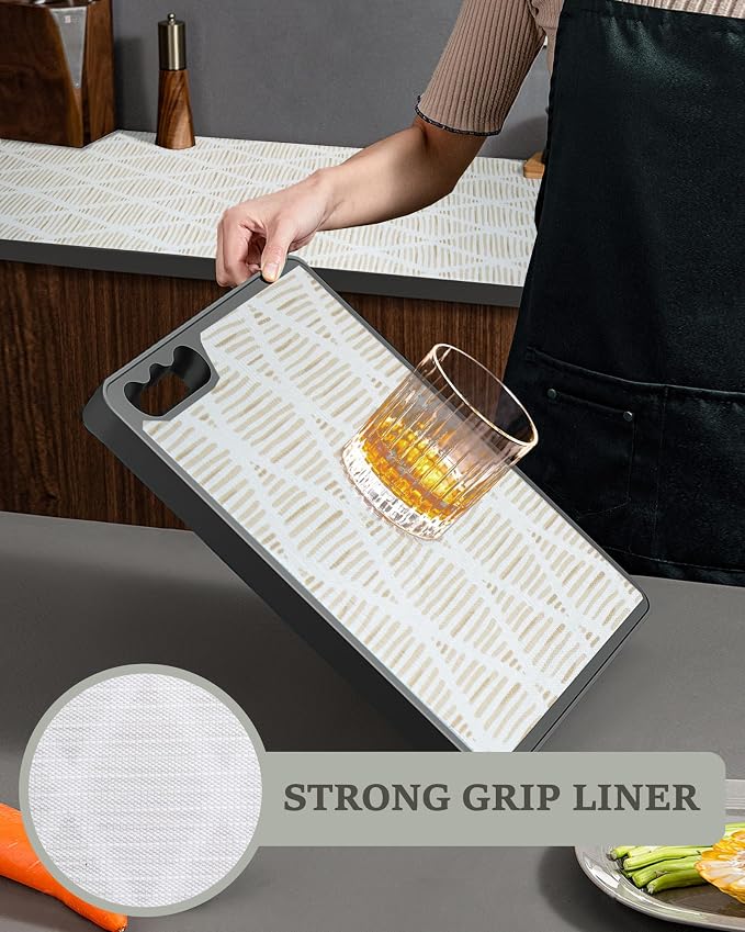 Drawer and Shelf Liner for Kitchen Cabinets, Non-Adhesive Strong Grip Thickened Cabinet Liners for Shelves, Non-Slip Mats Shelving Paper Protect Cupboard, Dresser, Pantry | Beige, 11.8" x 10FT - Image 8