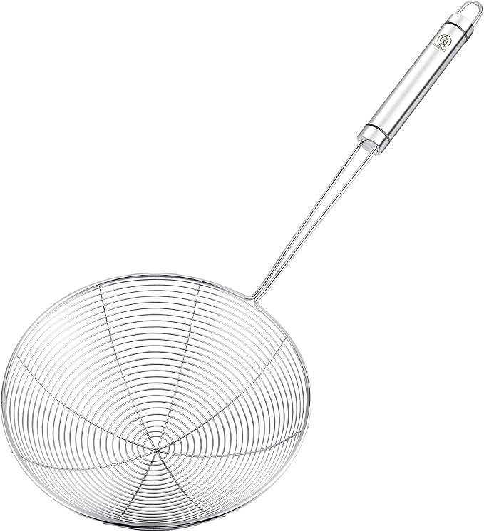 RJ Legend 7” Stainless Steel Spider Strainer Spoon by RJLegend