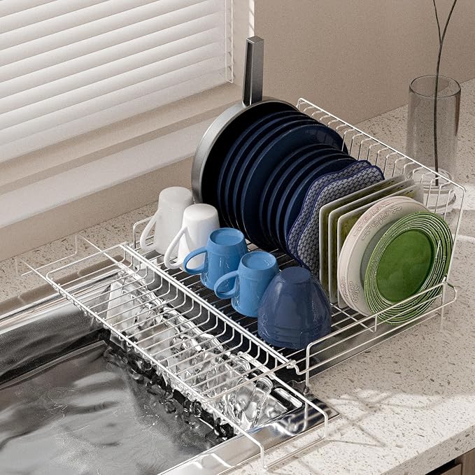 Dish Drying Rack Stainless Steel Expandable Large - Image 2