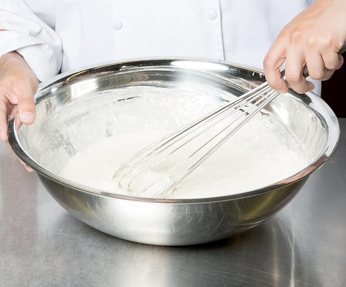Betolla 13 Quart Stainless Steel Mixing Bowl – Medium Weight Flat Base Prep Bowl with Polished Mirror Finish for Baking, Cooking & Food Prep - Image 6