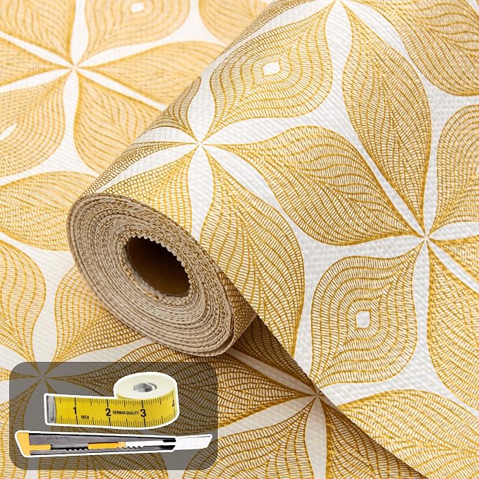 Shelf Liners for Kitchen Cabinets 17in x 20FT, Non Adhesive Cabinet Liner by Kimhan