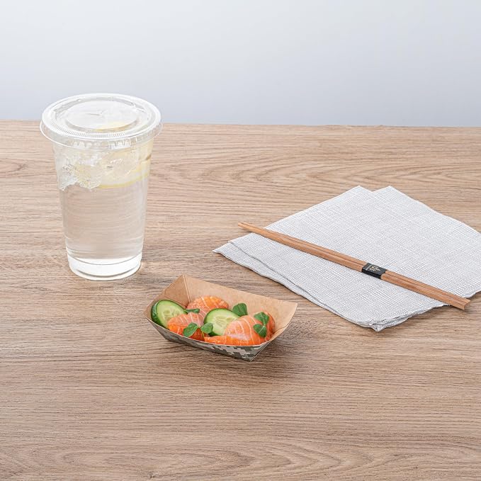 Restaurantware-Bio Tek 4 Ounce Paper Boats, 400 Disposable #25 Food Trays - PE Lining, Durable, Camouflage Print Paper Food Baskets, For Concession Stands, Picnics, or Fairs, Stackable - Image 7