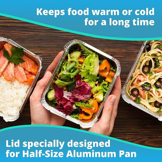 IDL Packaging Aluminum Foil Lids for Half-Size Steam Table Pans - 13" x 11" (Pack of 25) - Disposable Cover for Grill Pans - Oven & Freezer Safe - Durable Top for Foil Pan - Image 5