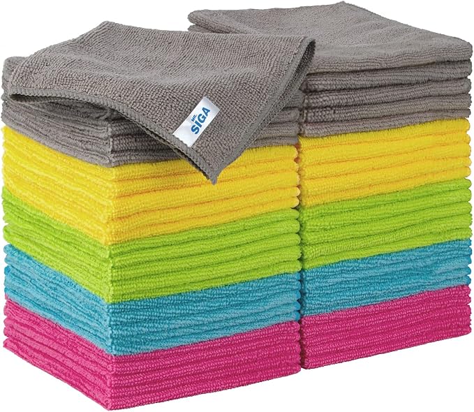 MR.SIGA Microfiber Cleaning Cloth, All Purpose Cleaning Towels, Pack of 50 by MRSIGA