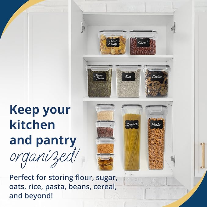 Reli. Pantry Organizers & Storage | Food Containers with Lids, 16 Sets - Image 5