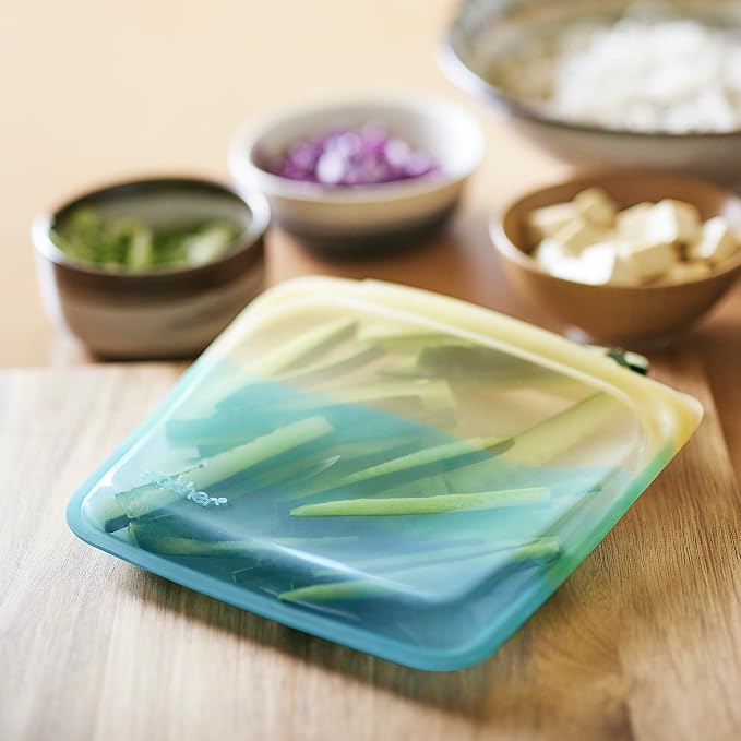 Stasher Reusable Silicone Food Storage Bags, 4-Pack, Endangered Seas | Food-Safe Silicone, Eco-Friendly, Reusable Freezer Bags, Microwave, Dishwasher, Oven, Snack Bags, Lunch Containers, Meal Prep - Image 9