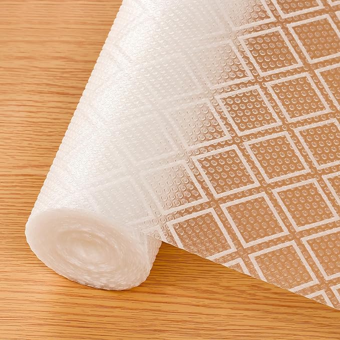 Cooyes Shelf Liners for Kitchen Cabinets – Non Adhesive Drawer and Cabinet Liner, Waterproof and Oil-Proof Kitchen Cupboard Shelf Paper EVA Material Fridge Liner for Refrigerator – Modern Pattern by Cooyes