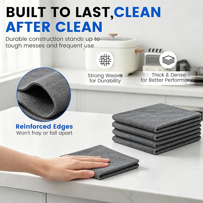 Jiexily Thickened Magic Cleaning Cloth, Upgraded Microfiber Towels, 5 Pack - Image 3