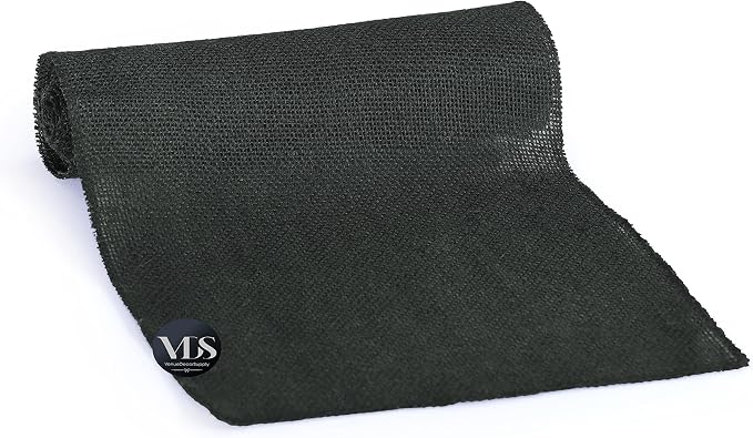 VDS Pack of 10, Burlap Table Runner 100% Natural Jute Rustic Hessian Table Cloth Centrepiece for Wedding Bridal Shower Birthday Event Party Banquet Table Decoration (Size 12X108 Inch)(Black) - Image 6
