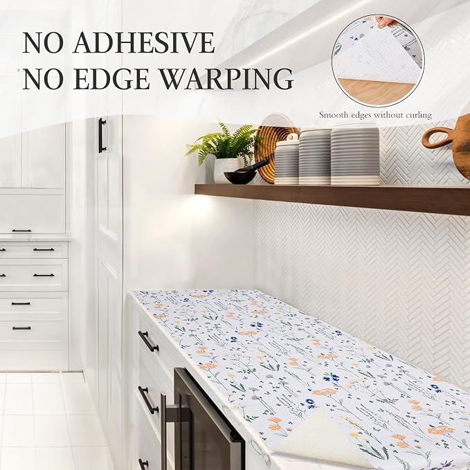 Beautysaid Shelf and Drawer Liner for Kitchen Cabinet Non Adhesive Non Slip - Image 5