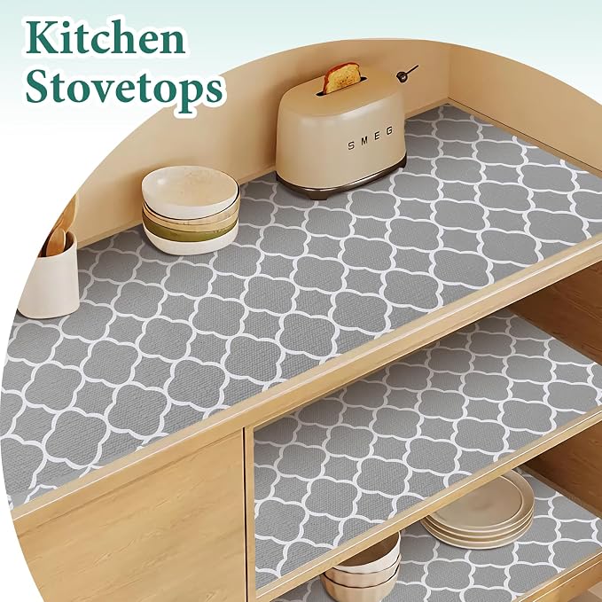 Shelf Liners for Kitchen Cabinets 17in x 20FT Non Adhesive Drawer Liner - Image 3