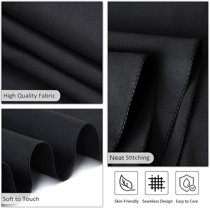 8 Packs 108 Inch Black Round Tablecloths - Image 5
