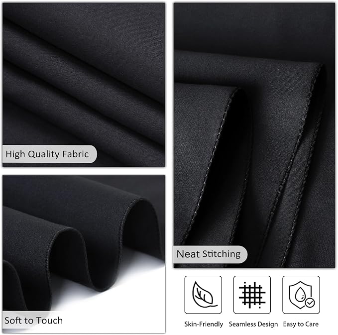 8 Pack Black Tablecloth 70 x 70 Inch Square - Image 5