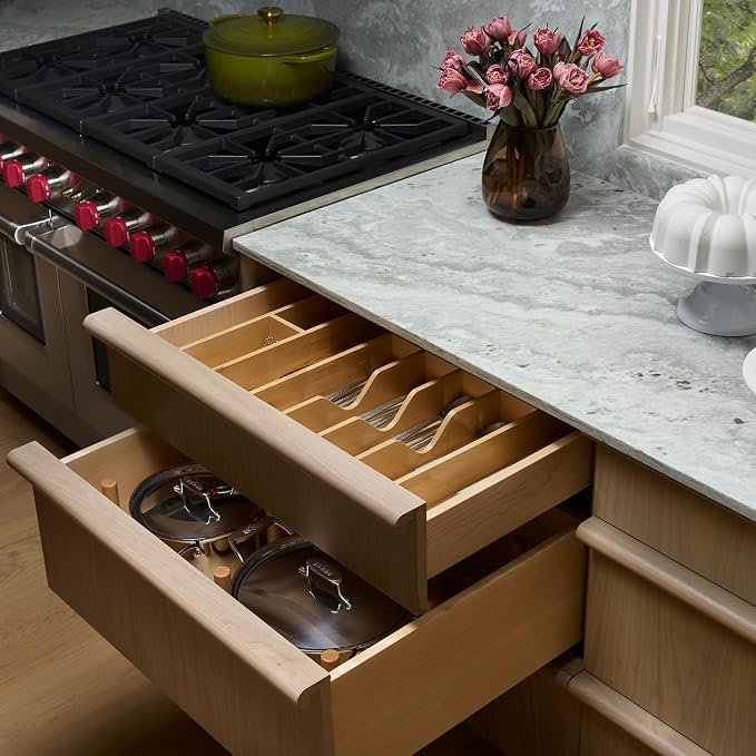 Rev-A-Shelf Trim-to-Custom-Fit Utensil Drawer Organizer, 33.11"x21.97" | Spoons, Forks, Silverware, and Cutlery Drop-In Storage Tray for Kitchen Cabinet Organization - Image 7