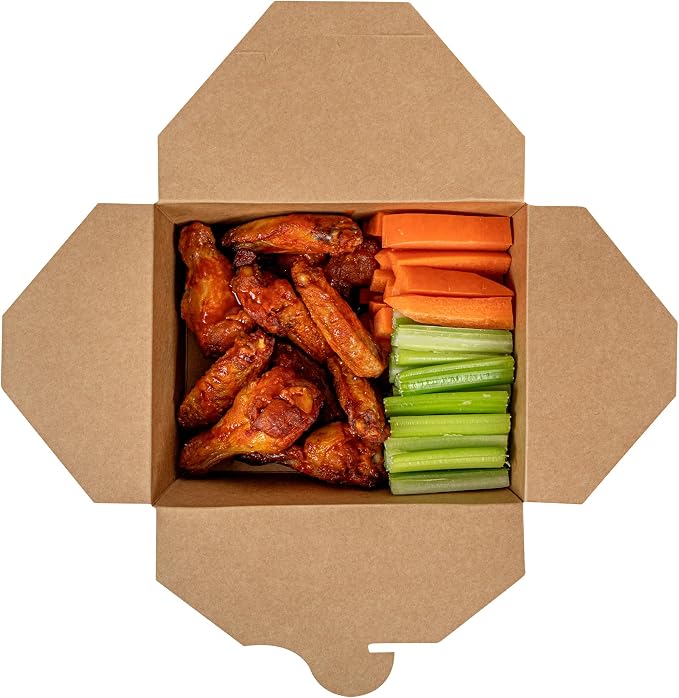 Restaurantware-Bio Tek 6.7 x 5.5 x 2.6 Inch Food Containers, 200 Durable Takeaway Boxes - Disposable, Sturdy, Camouflage Paper 45 Ounce Takeout Boxes, Rectangle, For Takeout And Delivery, Or Picnics - Image 12