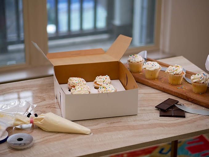 SCT White One-Piece Non-Window Bakery Boxes, 9 x 9 x 4, White, Paper, 200/Carton - Image 4