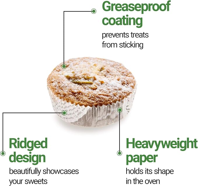 Restaurantware 4 oz Round Paper Newsprint Baking Cup, 200 Pack - Image 13