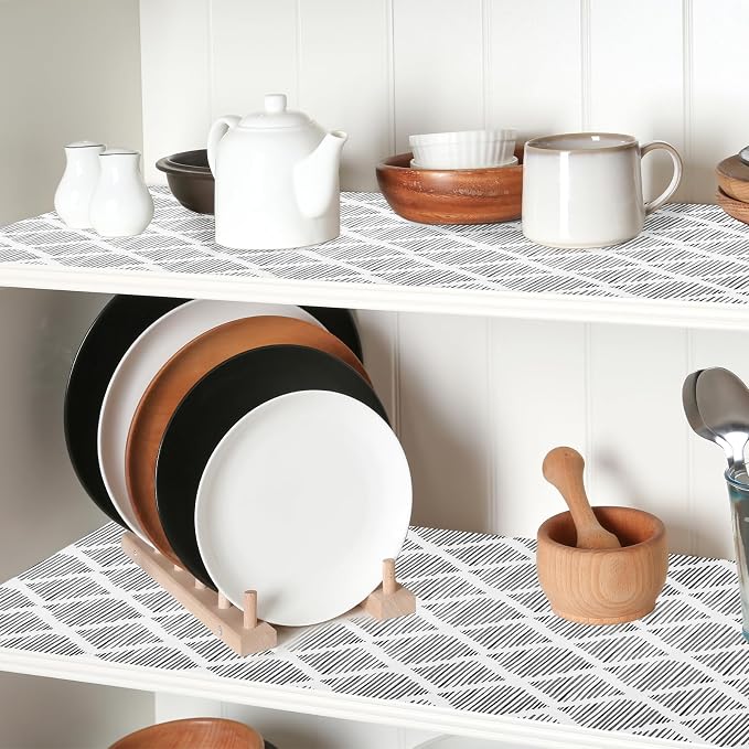 Drawer and Shelf Liner for Kitchen Cabinets, Non-Adhesive Strong Grip Thickened Cabinet Liners for Shelves, Non-Slip Mats Shelving Paper Protect Cupboard, Dresser, Pantry | Gray, 11.8" x 10FT - Image 4