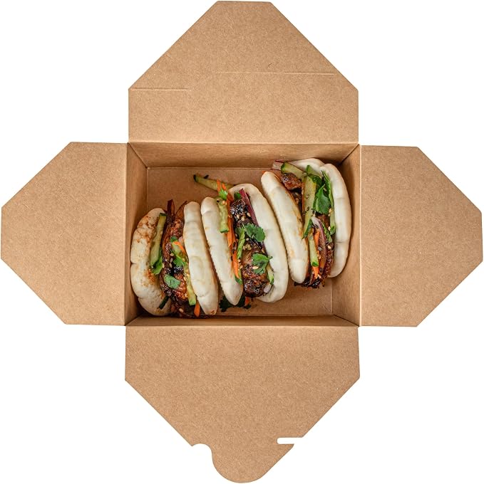 Restaurantware 30 oz Paper Rectangle 1 Bio Box Take Out Container, 50 Ct - Image 12