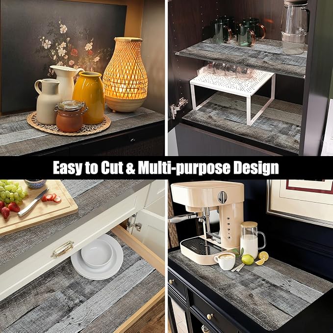 Wood Shelf Liner for Kitchen Cabinets Non-Adhesive 15.7IN x 10FT - Image 3