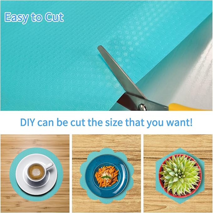 Bloss Shelf Liner,Drawer Liner Roll,EVA Washable Refrigerator Mat for Kitchen Cabinets 17.7"x59" Non-Adhesive Cutterable Tableplace Mat for Home&Kitch - Image 6