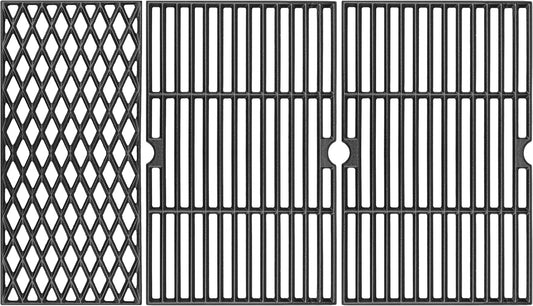 Uniflasy Cast Iron Cooking Grates for Dyna glo DGH474CRP DGH483CRP DGF493BNP DGF493PNP-D DGB495SDP DGB495SDP-D DGB493SPB DGB463CNP DGB494SPB 70-01-911 70-02-656 Cooking Grid Replacement Part Kit