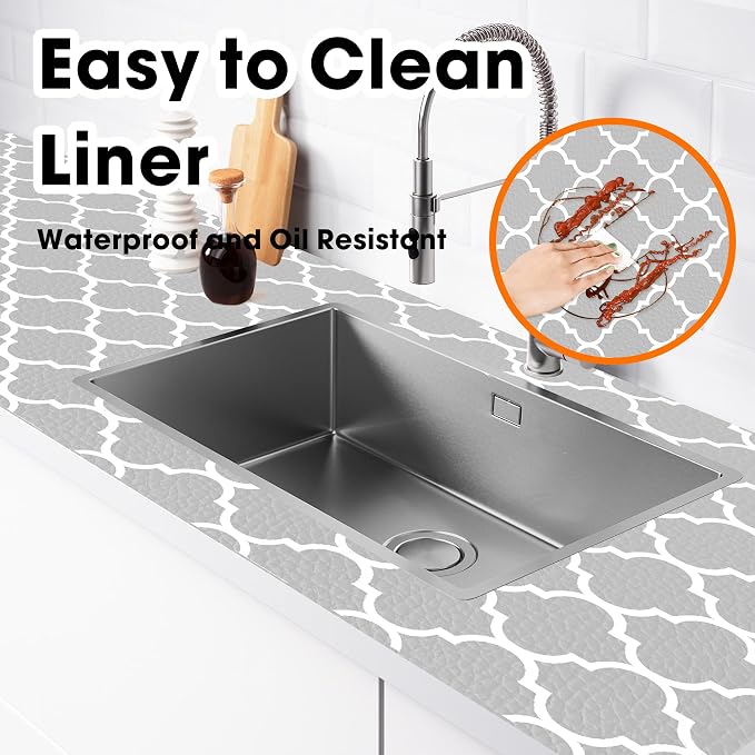 Drawer and Shelf Liner for Kitchen Cabinets Non-Adhesive Non-Slip - Image 3