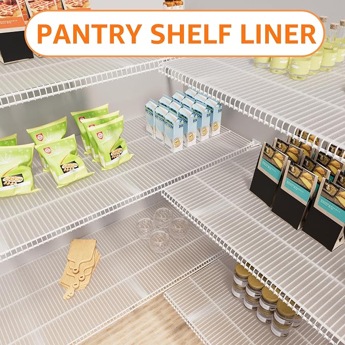 PABUSIOR Shelf Liner for Wire Shelving: Clear 1.2mm Thick Leakproof - Image 2